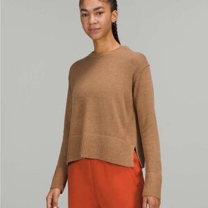 LULULEMON Cashmere Cashlu Boxy Crewneck Sweater in HEATHERED BOLD BEIGE
